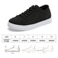 Womens Breathable Slip On Shoes, Womens Casual Boat Loafers Walking Shoes, Lightweight Canvas Lace Up Loafers Shoes for Women