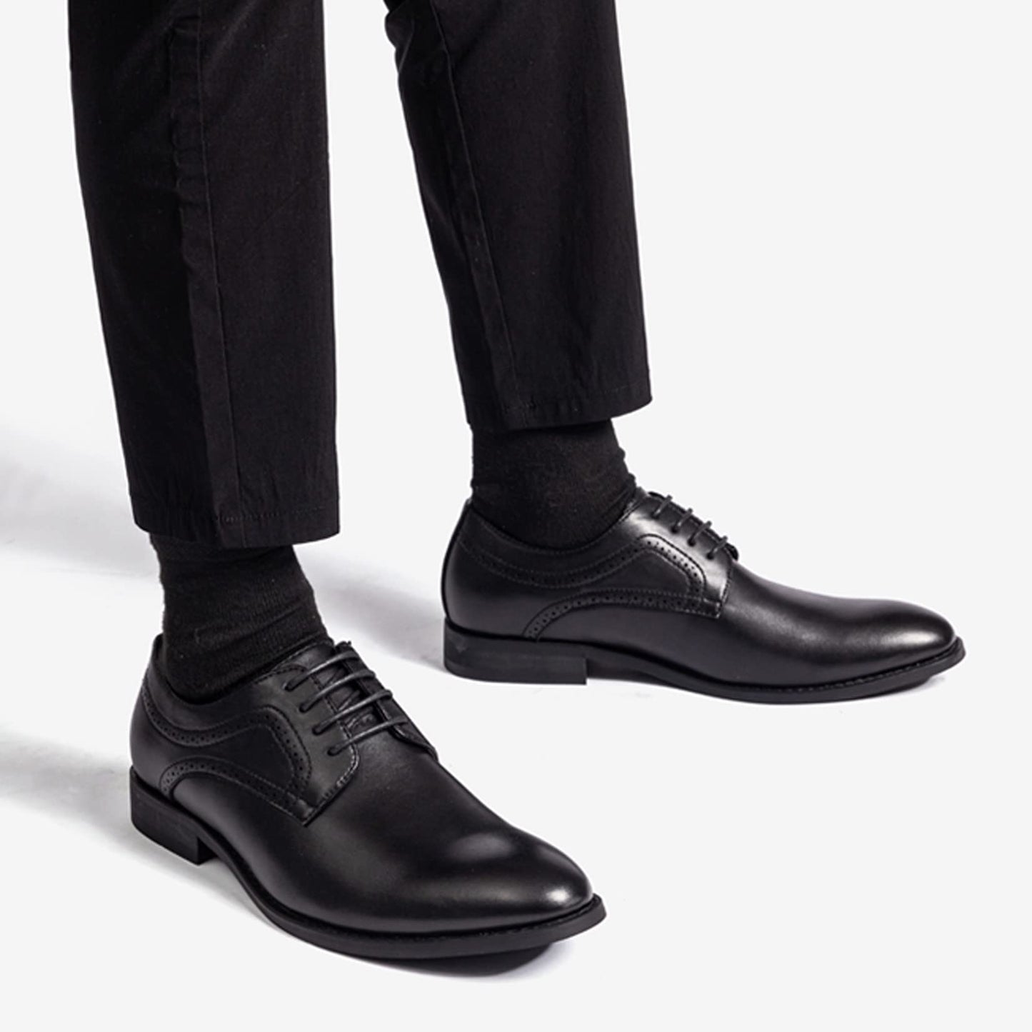 Nttb Men's Oxford Formal Dress Shoes, Comfort Classic Business Lace Up Plain Toe Dress Shoes
