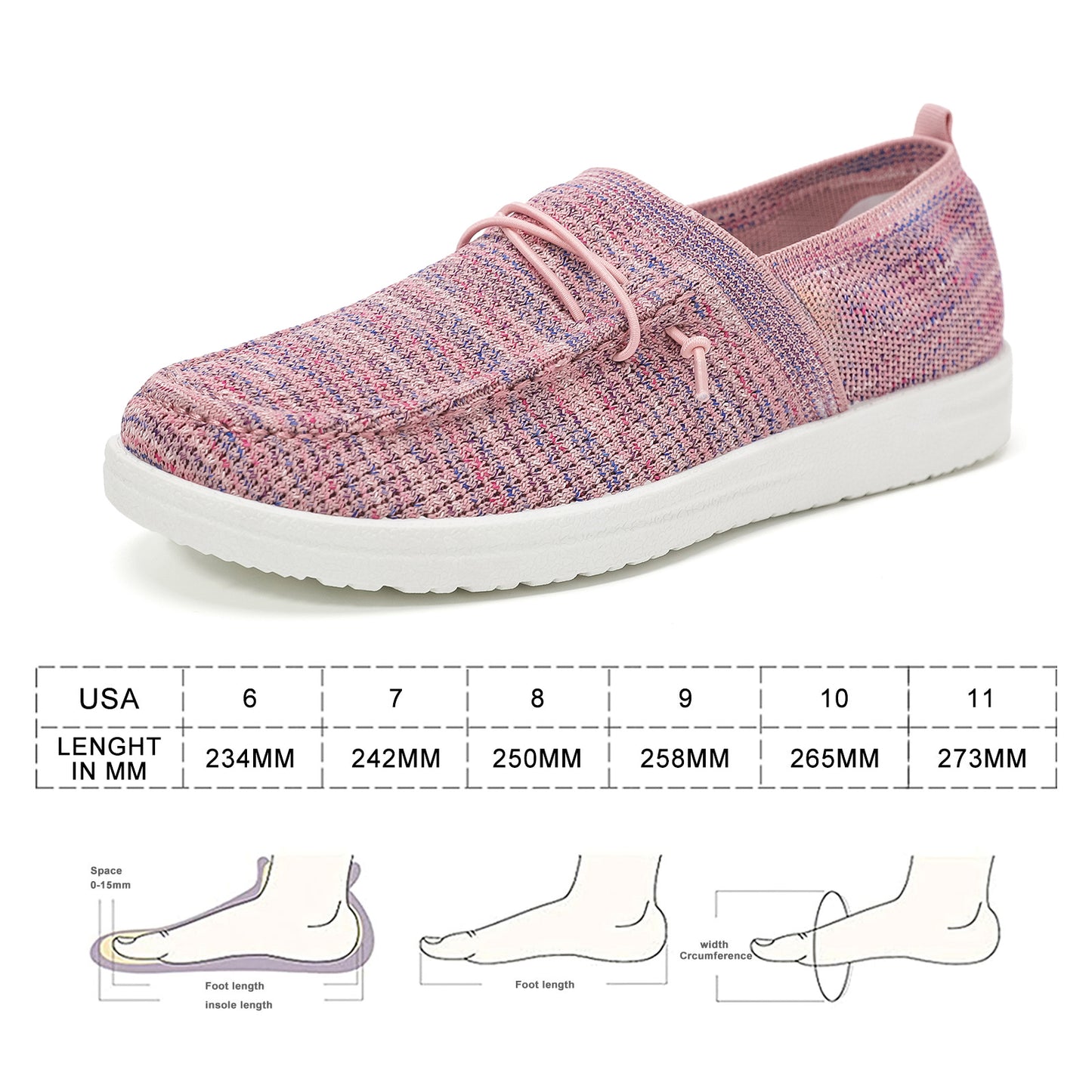 Womens Lightweight Slip On Boat Shoes Casual Loafers Deck Shoes Canvas Sneakers For Women