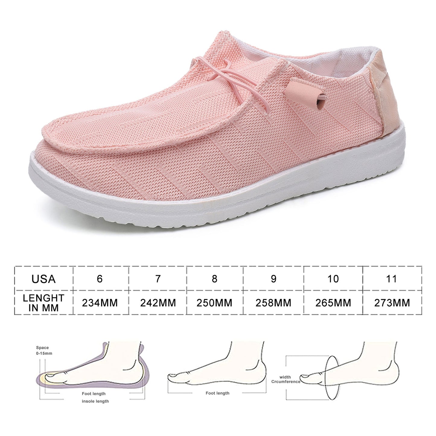 Womens Lightweight Slip On Boat Shoes Casual Loafers Deck Shoes Canvas Sneakers For Women