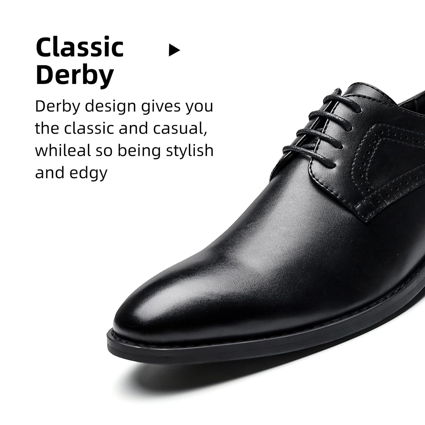 Nttb Men's Oxford Formal Dress Shoes, Comfort Classic Business Lace Up Plain Toe Dress Shoes