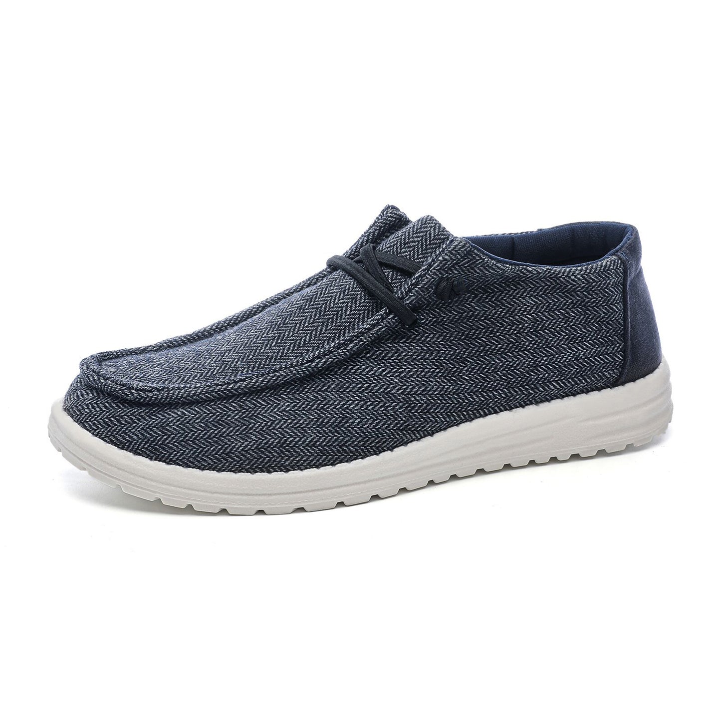 Mens Lightweight Autumn And Winter Slip On Boat Shoes Casual Loafers Deck Shoes Canvas Sneakers For Mens